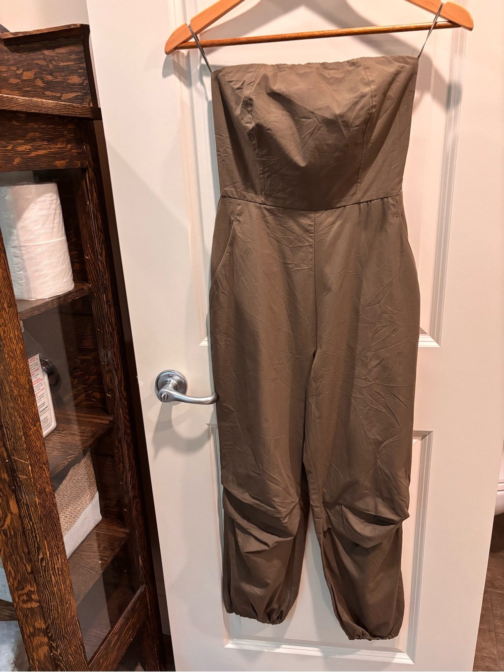 Anthropologie Olive Strapless Jumpsuit